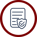 icon shield over insurance policy
